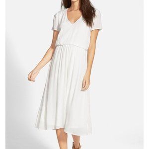 Wayf White Blouson Dress